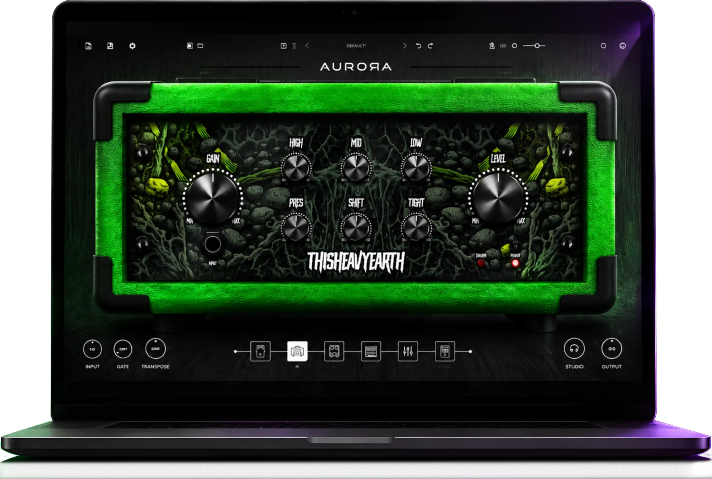 This Heavy Earth Suite shown on a laptop